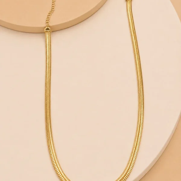 Choker Elo – Malha Cobra – Banhada a Ouro 18K