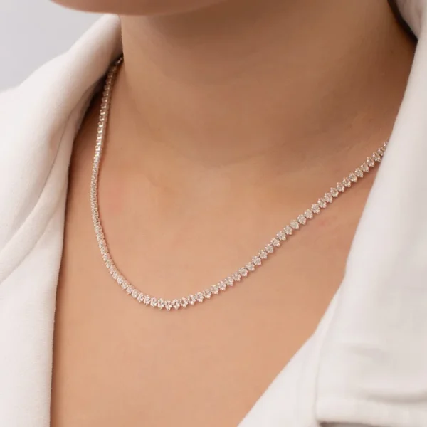 Choker Aurora – Riviera Navete Pequena 35cm – Banhada a Ouro 18K