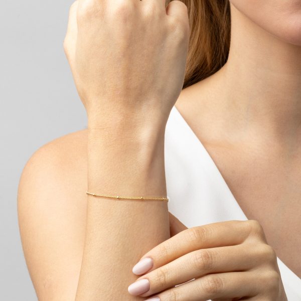 Pulseira Ternura – Bolinhas Delicadas 18cm – Banhada a Ouro 18K