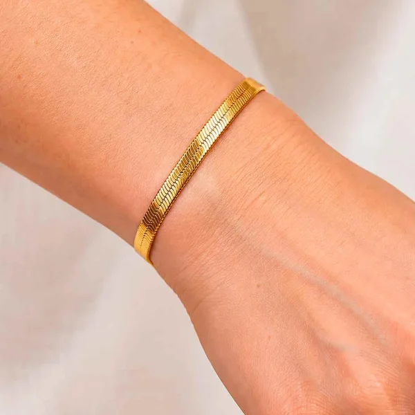 Pulseira Absoluta – Fita Malha – Banhada a Ouro 18K